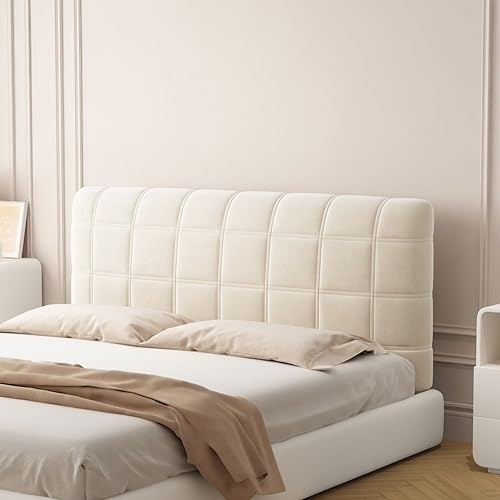 Bett Kopfteil Bezug Doppelbett/Einzelbett Bettkopfteil Hussen Kopfteilbezug Staubdicht Verdicken Samt Stoff Stepp Elastische All-Inclusive Staubhülle Husse Waschbar ( Color : G , Size : 160cm(63inch) von MUGGZZ