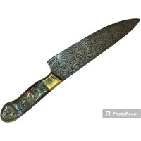 Benutzerdefinierte Handgemachtes Damast Kochmesser Perlmuttgriff von MUGHALARTDAGGERS