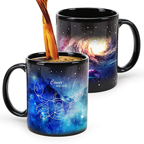 Lustige Kaffeetasse, Krebs-Geburtstagsgeschenke, Tierkreis Astrologie Constellation Cup 11oz, Farbe wechselnde Tassen, Juni Juli Geschenke von MUGKISS