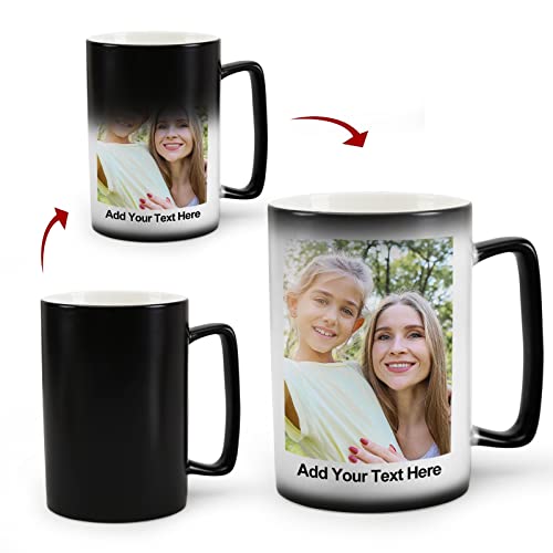 Personalisierte Tasse mit Foto und Text, kundenspezifische Kaffeetassen 13oz, Farbe wechselnde Tasse ist ein lustiges Geschenk für Weihnachten von MUGKISS