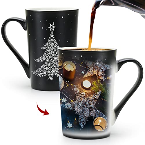 Weihnachtsgeschenke Kaffeebecher, Farbe ändern Tee Tasse 12oz, nette Tassen, Weihnachtsbaum Tasse, lustige Geschenke für Frauen Männer Kid Friend von Tochter Sohn Frau Ehemann. von MUGKISS