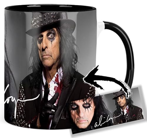 Alice Cooper Welcome 2 My Nightmare Tasse Innen & Henkel Schwarz Keramikbecher Mug von MUGSVILLE
