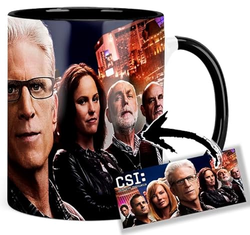 Csi Las Vegas Ted Danson Marg Helgenberger Tasse Innen & Henkel Schwarz Keramikbecher Mug von MUGSVILLE