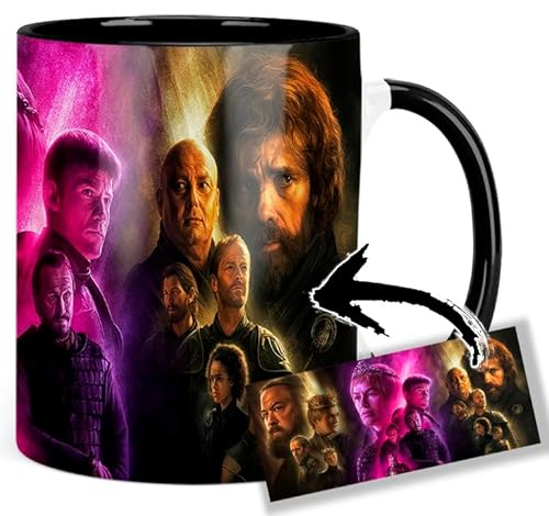 Game Of Thrones House Lannister Tasse Innen & Henkel Schwarz Keramikbecher Mug von MUGSVILLE