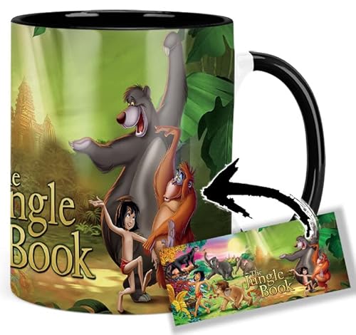 The Jungle Book B Tasse Innen & Henkel Schwarz Keramikbecher Mug von MUGSVILLE