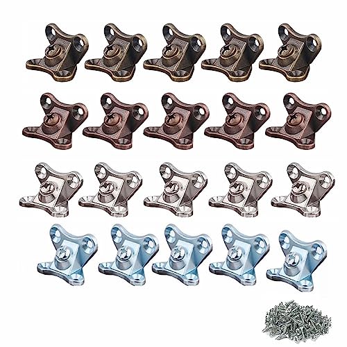 20Pcs Removable Combination Butterfly Corner Code, Butterfly Shape Removable Corner Brace, Right Angle L Shape Support Connector Bracket for Wooden Furniture Cabinet Shelving Chairs with 80 Screws. von MUGUOY