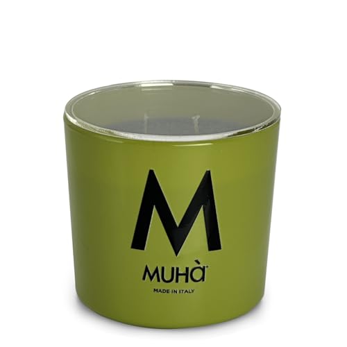 MUHA' | Duftkerze aus grünem Glas, Duft Mosto Supremo, Raumduft, Format 270 g von Muhà