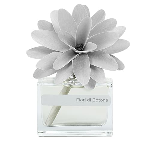 MUHA' | Raumduft Flower Diffuser, Duft aus Baumwollblüten, Raumdiffusor mit Blume aus Birkenholz, Format 30 ml von Muhà