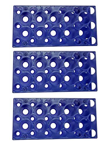 28 Well Zentrifuge Tube Rack für 10 ml/15 ml/50 ml Labor-Kunststoffröhrenhalter (3 Stück)., blau von MUHWA