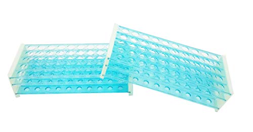 Reagenzglas-Ständer aus Kunststoff, 50 Positionen, 16 mm/18 mm, abnehmbares Zentrifugenrohr-Gestell, 2 Stück von MUHWA