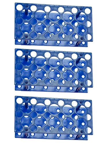 Zentrifugen-Rack für 10 ml/15 ml/50 ml Labor-Kunststoffrohr-Halter (3 Stück) (blau) (28 Mulden) von MUHWA