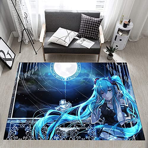 MUICIN Hatsune Miku Anime Teppich Mädchen Schlafzimmer Bodenmatte Kinderzimmer Anti-Rutsch-Teppich,60 * 90cm MUICIN Hatsune Miku Anime Teppich Mädchen Schlafzimmer Bodenmatte Kinderzimmer Anti-Rutsch-Teppich,60 * 90cm von MUICIN