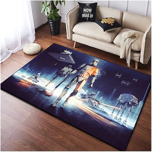 MUICIN Teppich Star Wars 3D Spiel Matte Schlafzimmer Wohnzimmer Teppich/rutschfeste Kinder Zimmer Dekor Bereich Teppich.,140 * 200cm von MUICIN