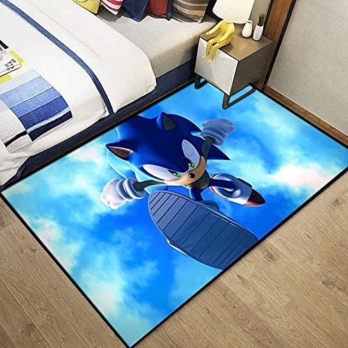 Teppich 3D Sonic-Iger Muster, weicher Flanell Teppich für Wohnzimmer Schlafzimmer Dekoration, Bodenmatte für Kinderzimmer.,C,80 * 120cm von MUICIN