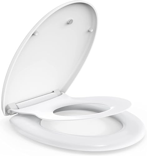 WC Sitz Family, MUJIUSHI 2 in 1 Familien Toilettensitz mit Magnetischem Kindersitz, Absenkautomatik und Quick-Release-Funcktion, Oval O-förmiger Familien Toilettendeckel für Erwachsene und Kinder WC Sitz Family, MUJIUSHI 2 in 1 Familien Toilettensitz mit Magnetischem Kindersitz, Absenkautomatik und Quick-Release-Funcktion, Oval O-förmiger Familien Toilettendeckel für Erwachsene und Kinder von MUJIUSHI