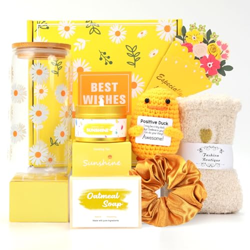 MUJUZE Geschenke für Frauen,Positive Glas Geschenkset freundin,Gute Besserung Geschenke,Beste Freundin,Kollegin,Schwester Ermutigende Geschenk Geburtstag Set für Frauen von MUJUZE