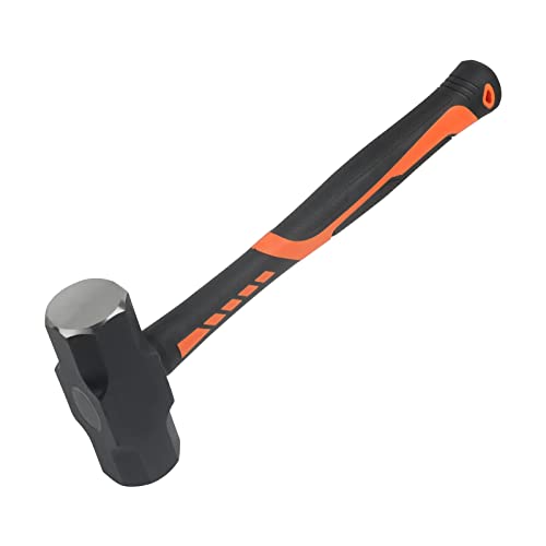 MUKCHAP 1800g Fäustel Hammer, 1,8 kg Klumpenhammer mit Fiberglasgriff, Vorschlaghammer für Gartenarbeit, Camping von MUKCHAP