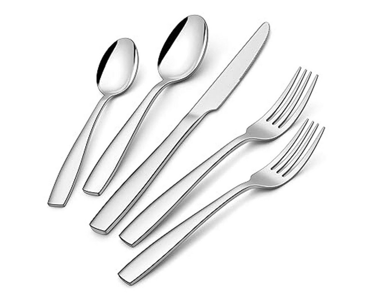 MUKEAO Besteck-Set Besteck-Set, Abendessen-Besteck-Set, 40-teilig, Edelstahl von MUKEAO