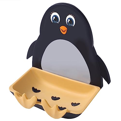 MULAIDI Dekorative Pinguine Seifenkiste rutschfeste Seifenschale Home Organizer Haushaltsbedarf Für Schlafsaal Seifenorganisation Seifenregal von MULAIDI