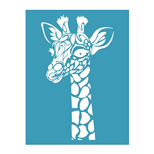 Selbstklebende Siebdruck-Schablone mit Giraffen-Motiv, selbstklebend, Siebdruck-Schablone von MULAIDI