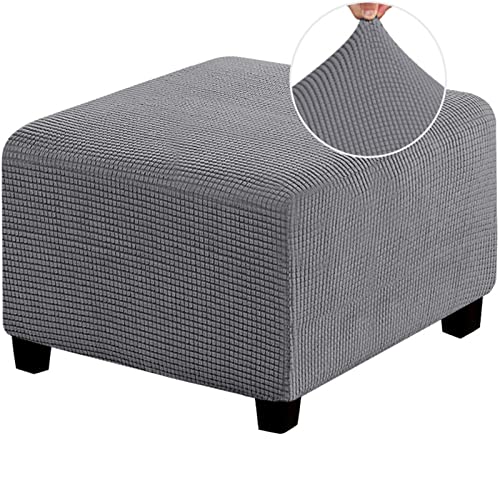 MULARE Ottomane Schonbezug Quadratische Stretch Hocker Bezug Samt hocker Waschbar Quadratisch Sofa Fußbank Abdeckung Möbel Beschützer von MULARE