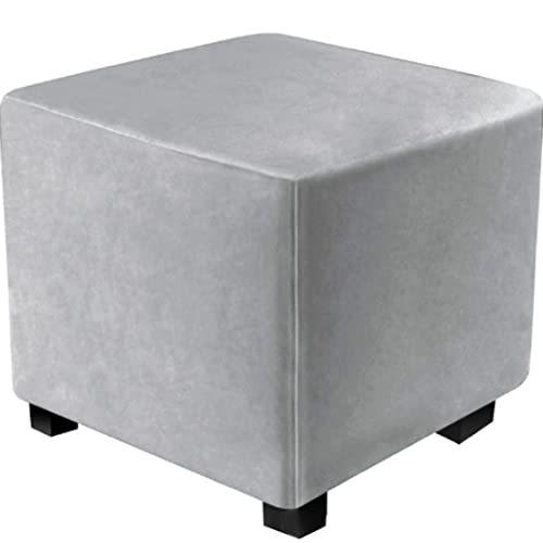 Stretch Ottoman Bezug, Ottoman Schonbezüge, mit elastischer Unterseite, Stretch Kissen für Fußstütze, Fußhocker, Möbel, waschbar von MULARE