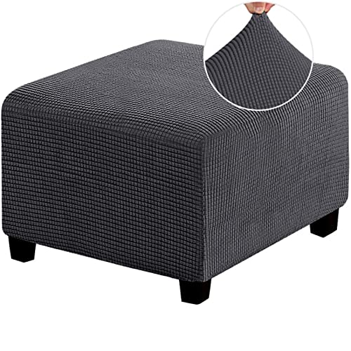 Stretch Ottoman Bezug, Ottoman Schonbezüge, mit elastischer Unterseite, Stretch Kissen für Fußstütze, Fußhocker, Möbel, waschbar von MULARE