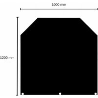 Bodenplatte Kamin Emaillierte-Stahlblech grau schwarz 1000 x 1200 mm e 36-Sechseck von MULDENTHALER