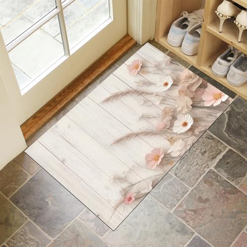 MULERN Eingang Fußmatte 40X60Cm - Innen Und Außen Waschbar Fussmatt, Wasserdicht Türmatte, Blumen Aus Holzbrettern Rutschfester Schmutzfänger Teppich Für Eingang, Haustür, Patio, Flur, Garten MULERN Eingang Fußmatte 40X60Cm - Innen Und Außen Waschbar Fussmatt, Wasserdicht Türmatte, Blumen Aus Holzbrettern Rutschfester Schmutzfänger Teppich Für Eingang, Haustür, Patio, Flur, Garten von MULERN