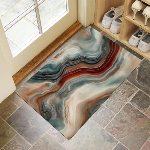 MULERN Schmutzfangmatte Innen 80X120Cm - Maschinenwaschbare Fußmatte, Sauberlaufmatte, Allmähliches Marmormuster Eingangstürmatte Mit Wasserabsorbierenden, Fussmatte Für Hund, Eingang, Haustür & Flur MULERN Schmutzfangmatte Innen 80X120Cm - Maschinenwaschbare Fußmatte, Sauberlaufmatte, Allmähliches Marmormuster Eingangstürmatte Mit Wasserabsorbierenden, Fussmatte Für Hund, Eingang, Haustür & Flur von MULERN