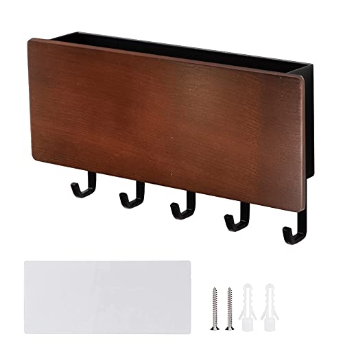 MULINHAI Schlüsselbrett mit Ablage，SchlüSselhaken für die wand SchlüSselhalter wand Post-organizer Schlüsselring rack，für Home Kitchen Office von MULINHAI