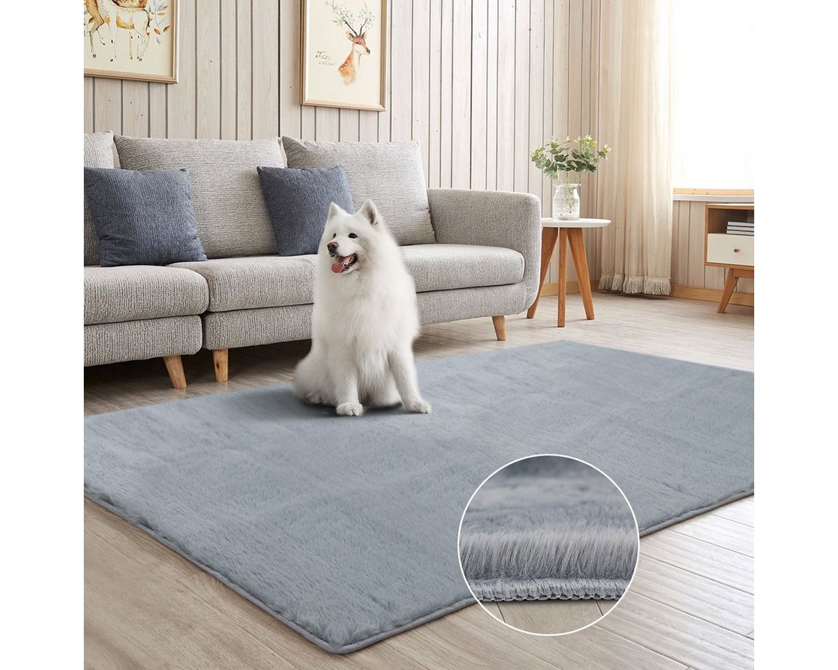 Hochflor-Teppich Teppich Wohnzimmer, Shaggy Rugs, Verschiedene Größen verfügbar, MULISOFT, rechteckig - 60 x 90 cm, Höhe: 30 mm, Teppich 60 x 90 cm von MULISOFT