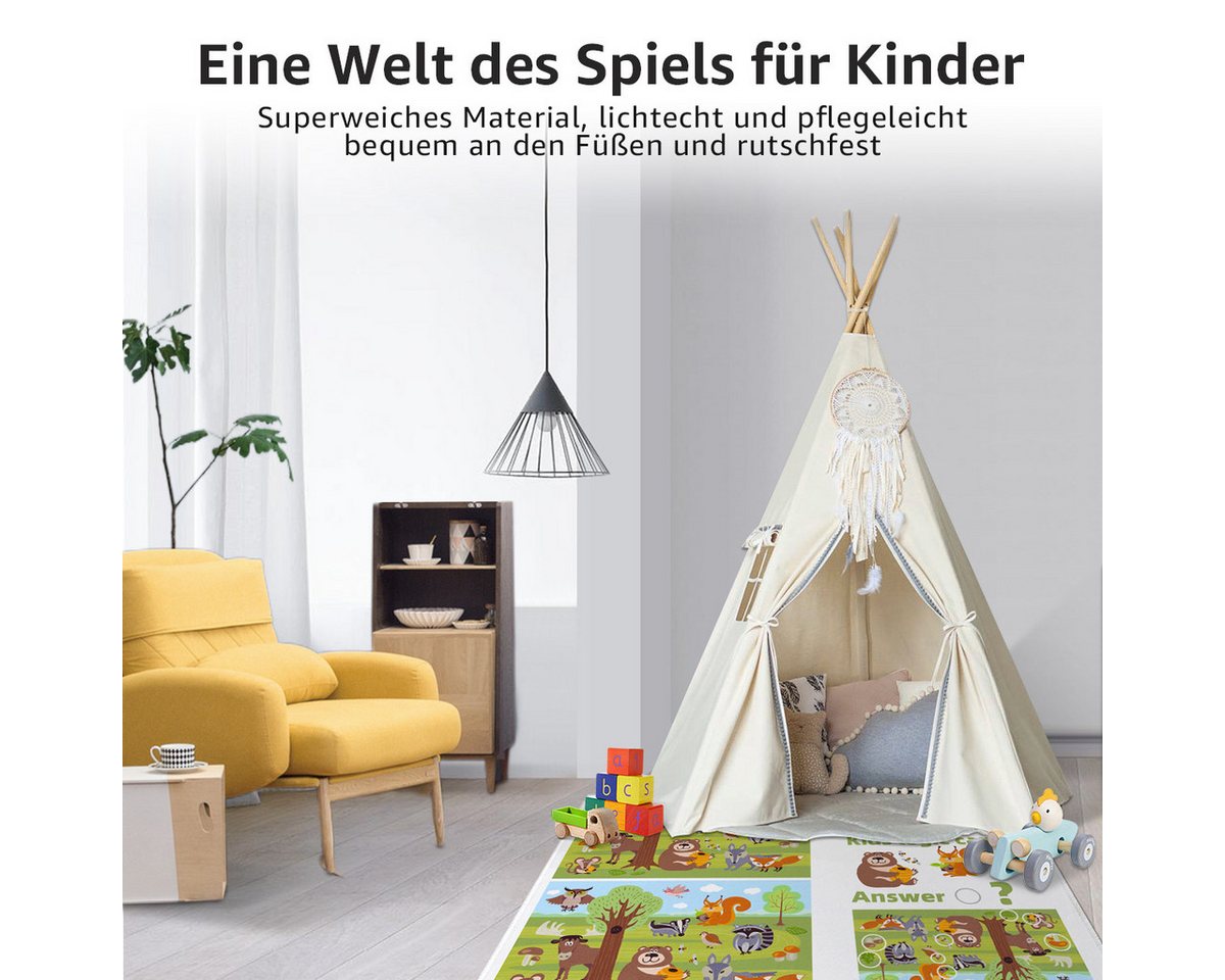 Kinderteppich Teppich Kinderzimmer, MULISOFT, Kinderteppich für Jungen und Mädchen, Teppich für Kinderzimmer, Schlafzimmer und Spielzimmer, Weich und Bequem, 150 x 100 CM von MULISOFT