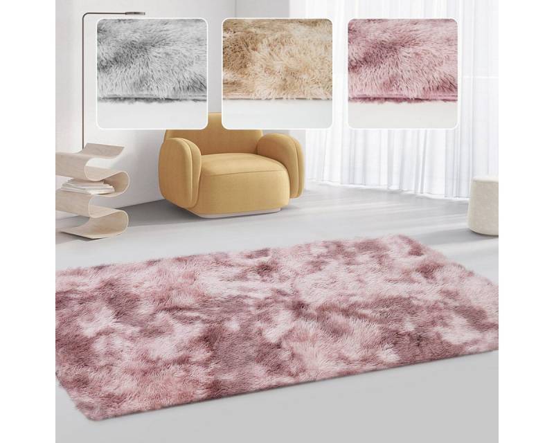 Simloveve Langflor-Teppich Superweicher flauschiger moderner Schlafzimmerteppich, Fuzzy Teppiche, rechteckig, Höhe: 37 mm, B 160cm x L 230cm von Simloveve