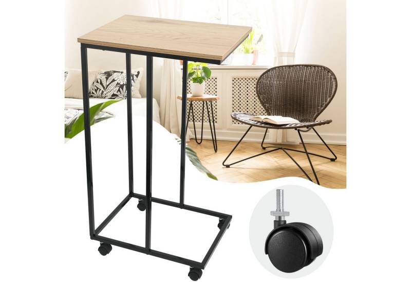 MULISOFT Couchtisch 2er Set Beistelltisch für Wohnzimmer Büro (Runder Echter Marmor-Tischplatte Satztische), 70x45cm (groß), 50x38cm (klein) von MULISOFT
