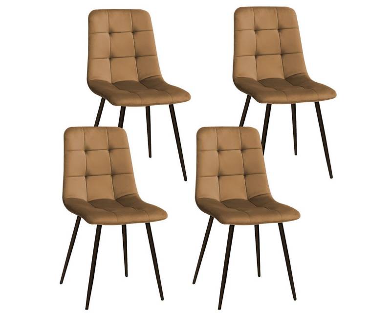 MULISOFT Esszimmerstuhl Essstühle Samt Polsterstuhl Stühle (4 St), Esszimmerstühle Esszimmer Stuhl 4er-Set, mit Rückenlehne von MULISOFT
