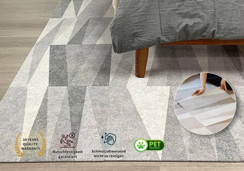 Simloveve Teppich Premium-Abnehmbare Teppichfliesen, 6 Stück, Länge 120cm×Breite 80cm, Höhe: 9 mm, umweltfreundliches Material,Extrem Rutschfest,Langlebigkeit von Simloveve