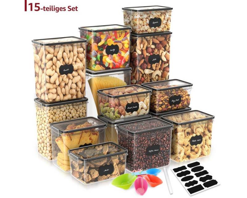 Simloveve Vorratsdose 10-15x Vorratsdosen Set Frischhaltedose Vorratsgläser, Polyprophylen (PP), (15-tlg) von Simloveve