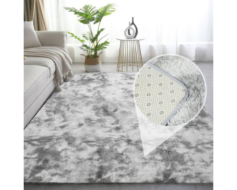 Simloveve Teppich Wohnzimmer Shaggy Weich Langflor Teppich, rechteckig, Höhe: 37 mm, Hochflor Teppich von Simloveve