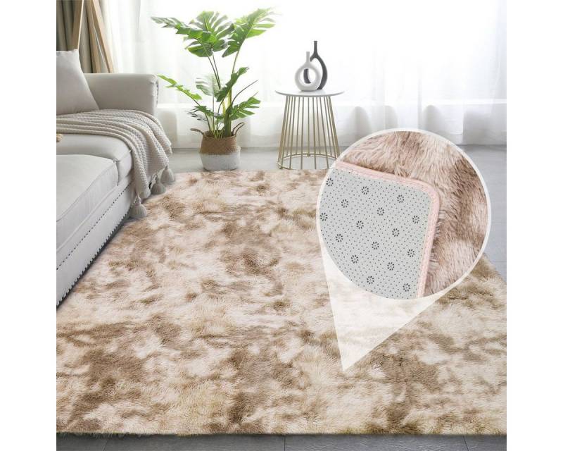 Simloveve Teppich Wohnzimmer Shaggy Weich Langflor Teppich, rechteckig, Höhe: 37 mm, Hochflor Teppich von Simloveve