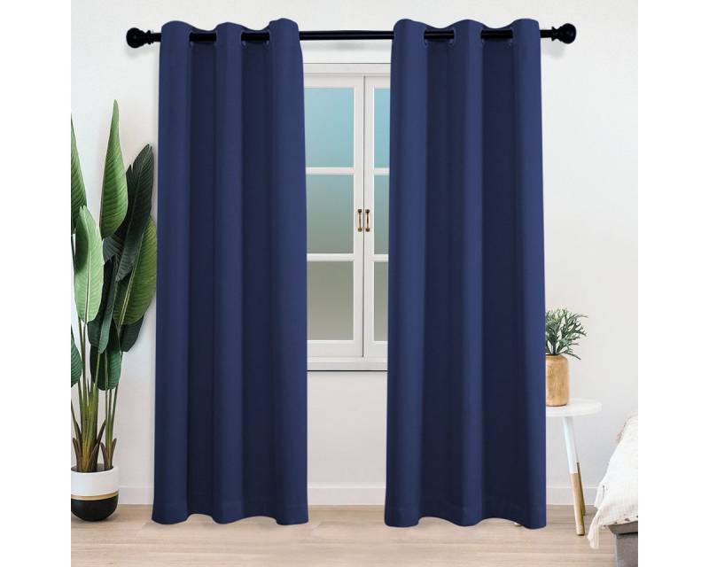Simloveve Verdunkelungsvorhang 2er-Set Gardinen Blickdichte Thermo Vorhang 260g/m², Ösen (2 St), blickdicht, Polyester, Kälteschutz Warm Abdunkelnd, einfarbig, verschiedene Größen von Simloveve