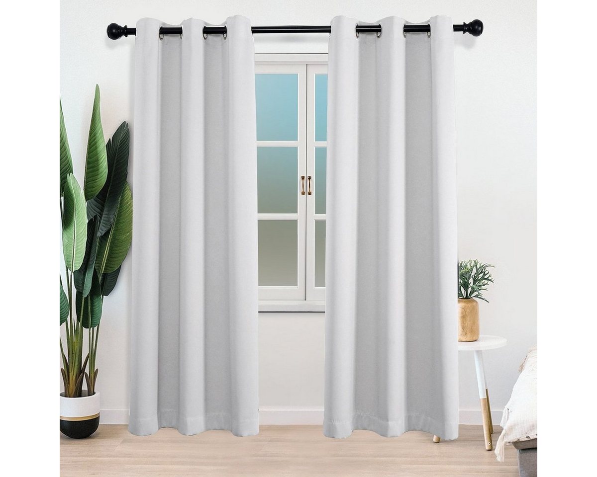 Simloveve Verdunkelungsvorhang 2er-Set Gardinen Blickdichte Thermo Vorhang 260g/m², Ösen (2 St), blickdicht, Polyester, Kälteschutz Warm Abdunkelnd, einfarbig, verschiedene Größen von Simloveve
