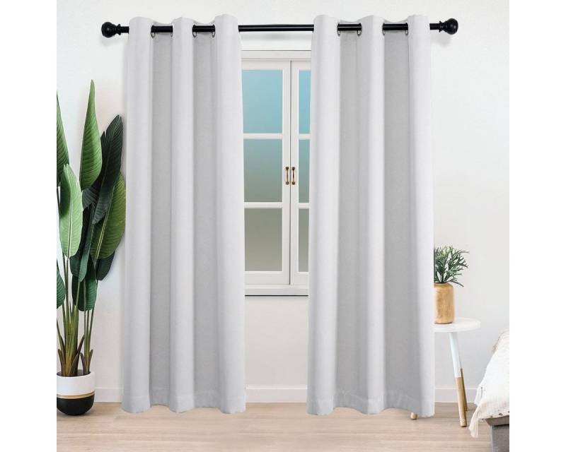 Simloveve Verdunkelungsvorhang 2er-Set Gardinen Blickdichte Thermo Vorhang 260g/m², Ösen (2 St), blickdicht, Polyester, Kälteschutz Warm Abdunkelnd, einfarbig, verschiedene Größen von Simloveve