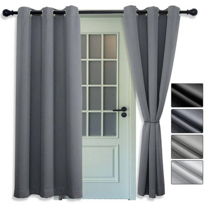 Simloveve Vorhang Gardinen Wohnzimmer Lärmschutz Thermogardine Super Dicke, Ösen (2 St), blickdicht, Pflegeleichtem Polyester, mit 8 Ösen per Stück Thermogardine Gardine von Simloveve