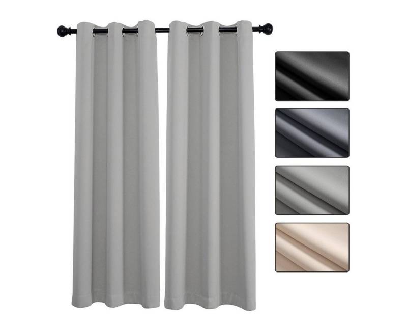 Simloveve Vorhang Gardinen Wohnzimmer Lärmschutz Thermogardine Super Dicke, Ösen (2 St), blickdicht, Pflegeleichtem Polyester, mit 8 Ösen per Stück Thermogardine Gardine von Simloveve