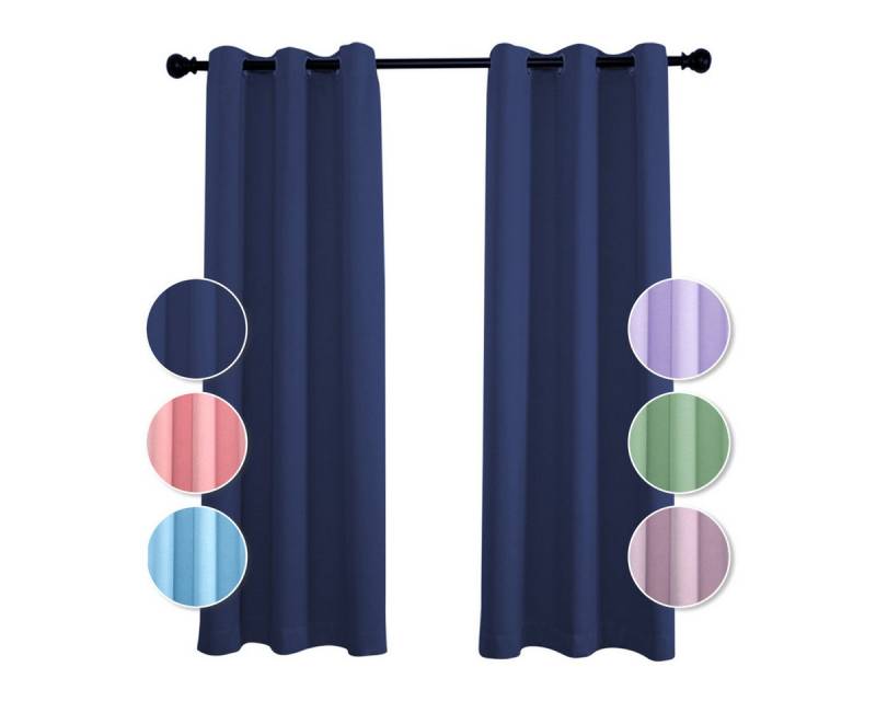 Simloveve Vorhang Gardinen Wohnzimmer Lärmschutz Thermogardine Super Dicke, Ösen (2 St), blickdicht, Pflegeleichtem Polyester, mit 8 Ösen per Stück Thermogardine Gardine von Simloveve