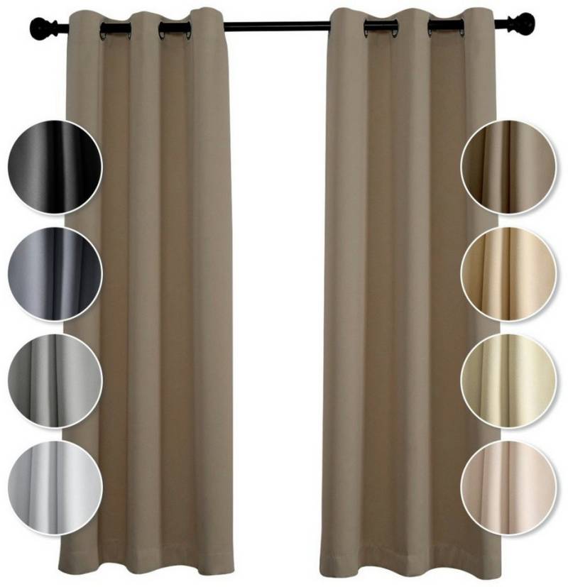 Simloveve Vorhang Gardinen Wohnzimmer Lärmschutz Thermogardine Super Dicke, Ösen (2 St), blickdicht, Pflegeleichtem Polyester, mit 8 Ösen per Stück Thermogardine Gardine von Simloveve