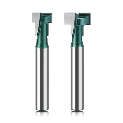 1-2pc 6MM 1/4 "Schaft Stemmen Bit Schloss Tür Router Bit Holz Fräser for Holz bit Gesicht Mühle Hartmetall Cutter Ende Mühle(2Pcs 6mm Shank) von MULONGOR