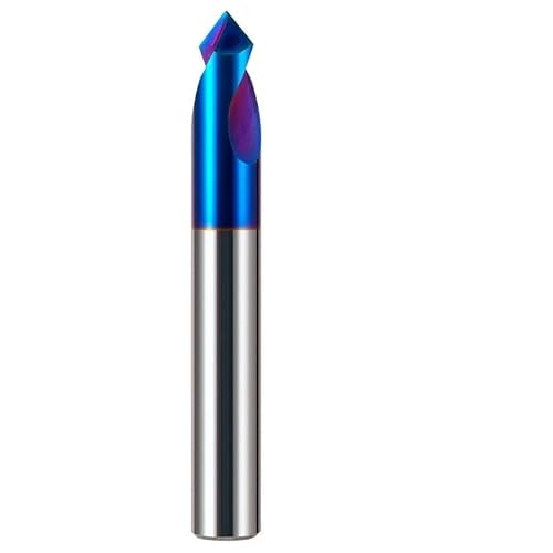 1 STÜCK HRC65 2-schneidiger Wolframstahl-Hartmetall-Blau-Nano-Beschichtung Zentrierbohrer CNC-mechanische Bearbeitung Fasenfräser(4x4Dx50Lx60 Angle) von MULONGOR
