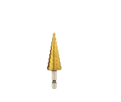 1 stück 3-12 4-12 4-20mm HSS Titan Stufen-Pagodenbohrer Konischer Stufenbohrer for Metall Holz Hochgeschwindigkeits-Stufenbohrer Elektrowerkzeuge(3-12 4-12 4-20 bag) von MULONGOR